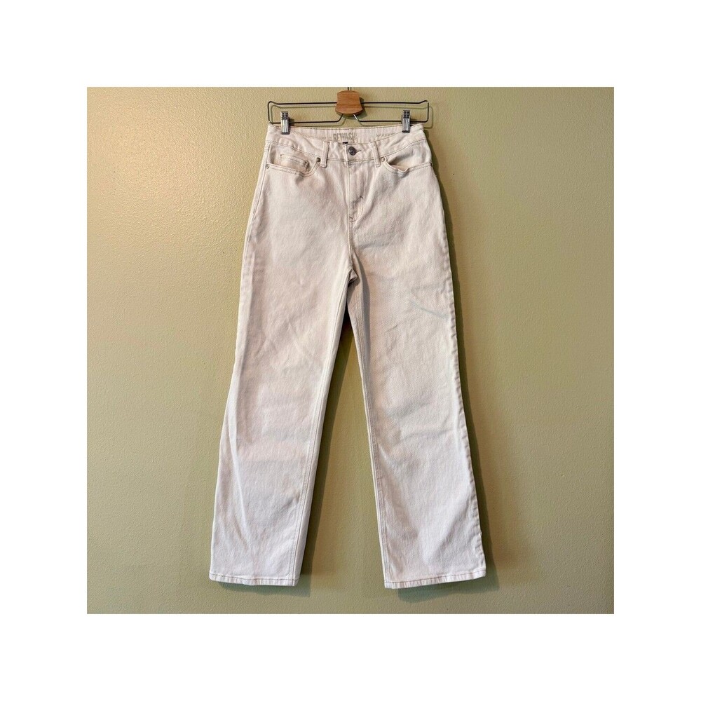 REWASH White High-Waisted Straight Leg Jeans S